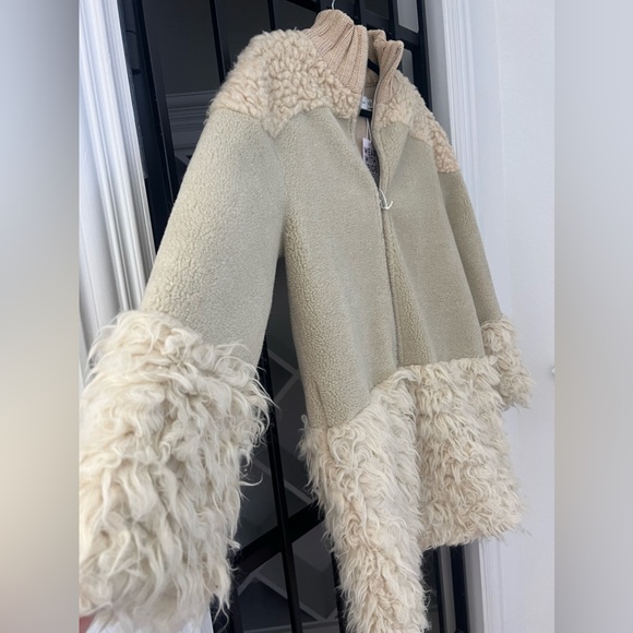 SOLD. Something Navy Faux Sherling Coat - Picture 4 of 10